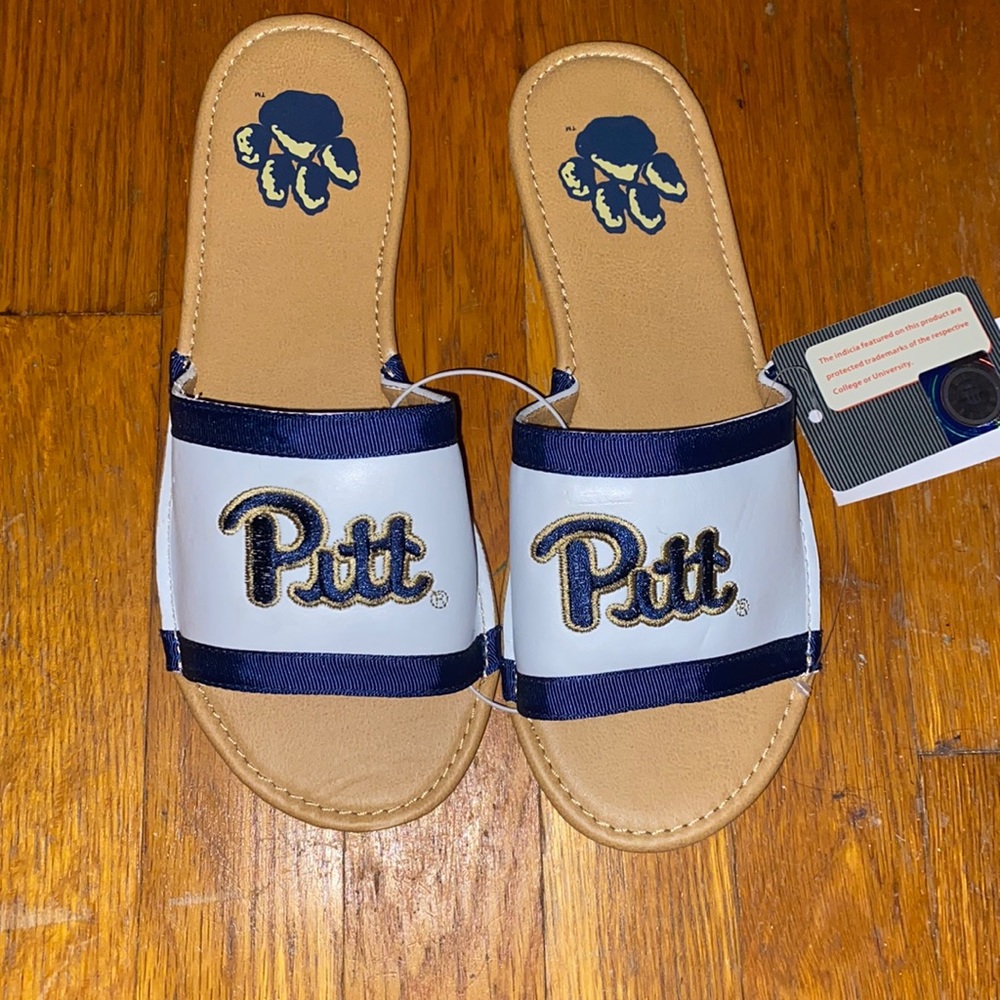 Pitt slides new with tags collegiate footwear University of Pittsburgh size 8